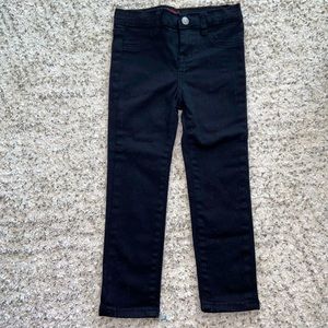 7 for All Mankind 👖toddler girl black stretch light denim zipper pockets 4T
